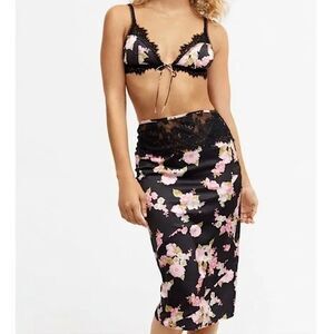 For Love and Lemons Skirt Floral Lace Midi Size XS